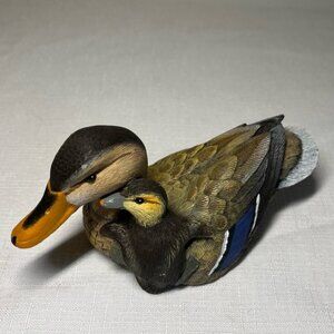 Roger Desjardins Natures Window Hen Mallard Canada Hand painted Adorable